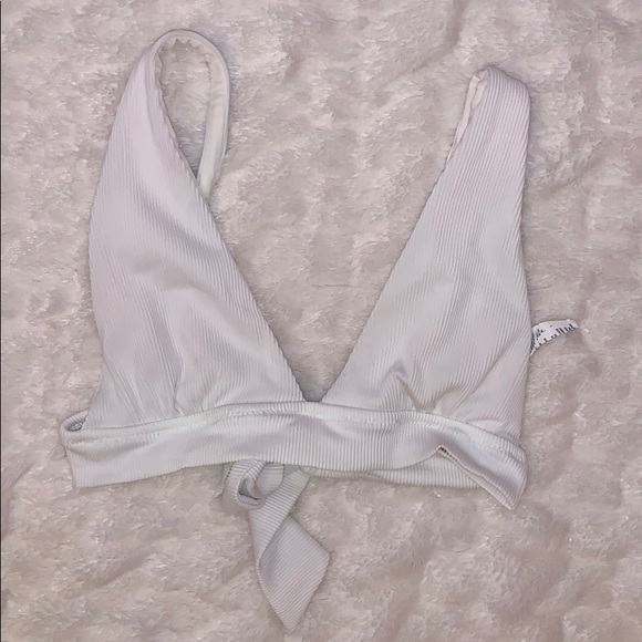 aerie Other - Aerie Waffle Tie Longline Triangle Bikini Top